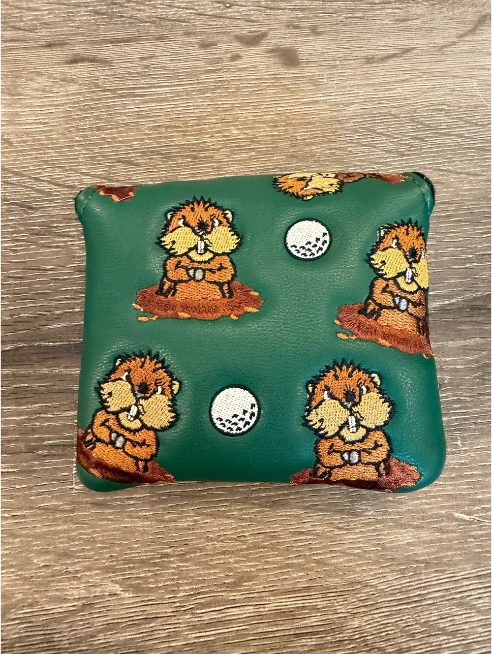Go Home Ball Gopher Golf Mallet Putter Headcover Green Embroidered